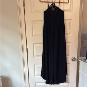 Brand New Derek Heart Black Halter High Low Sundress